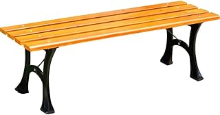 Banco de jardim ao ar livre, Banco de pátio de jardim ao ar livre para seu tempo de lazer, Bancos de parque de terraço, Banco externo, Bancos de jardim à prova de intempéries de ferro e madeira maciç