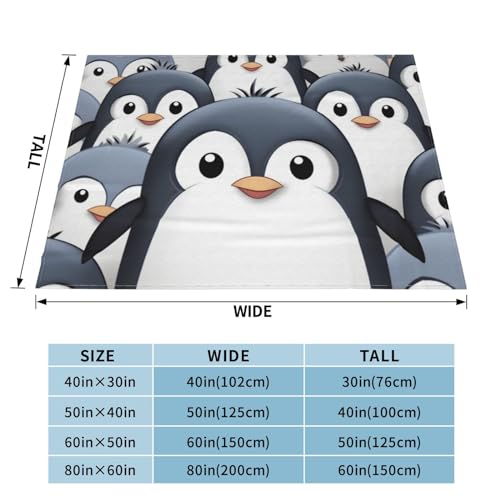 Couverture canapé pingouin 203 x 152 cm, l'idée cadeau douce et chaleureuse