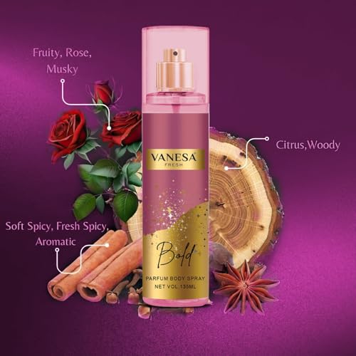 Image of Body Mist Spray Long Lasting Perfume for Women - 135ML Pack of 1 (Bold)