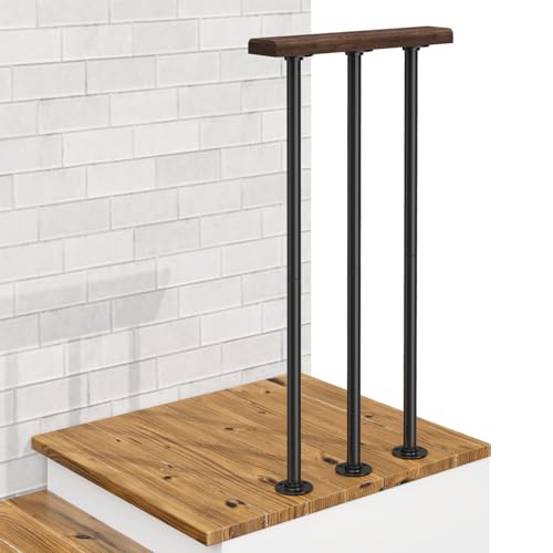 Deck Railings Metal Porch Railing Guard Rail Kit with Balusters,