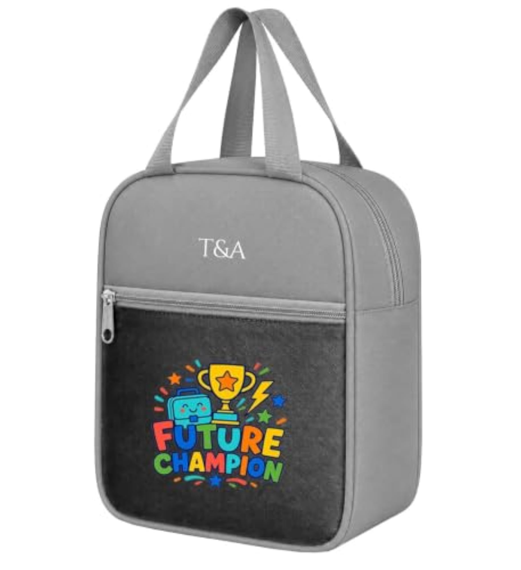 Trendy Reusable Lunch Bag with Zipper Closure