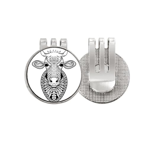 Clip magnétique émail pour chapeau de golf Art déco : fixez votre marqueur de balle avec style
