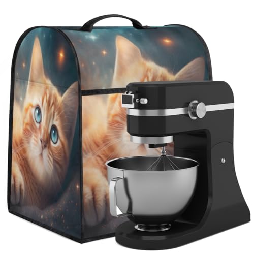 Coffee Maker Cover Cute Cat Galaxy Kitchen Appliance Covers Small Appliance Covers Blender Cover Juicer Cover Dust Covers for Kitchen Appliances with Top Handle and Pockets,Washable,B352