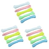 MOTHNUR 3sets Cuerdas De Paraguas Luminosas Al Aire Reflectante Cordino Rope Cordón Negro Tirador De Luz De Baño Línea De Muelle Bungee Cuerda De Paraguas Luminosa De 1 Metro 5pcs*3