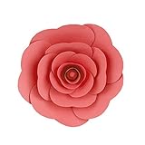 Mega Crafts 12 Inch Handmade Paper Flower in Coral, Home Décor, Wedding Bouquets & Receptions, Event Flower Planning, Table Centerpieces, Picture & Backdrop Wall Decoration, Garlands & Parties