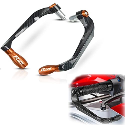 Protège-mains moto universel 22mm orange pour guidon Yamaha YZF R125