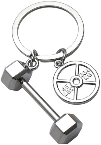 2 stuks fitness sleutelhanger met halter gewichtsplaat, bodybuilding 2 stuks fitness sleutelhanger met halter gewichtsplaat, bodybuilding