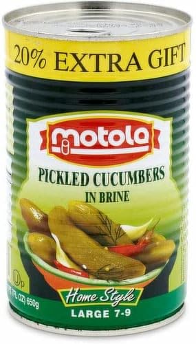 Motola Cucumbers in Brine, 670g, 7-9 Large Pickles, Kosher for Passover