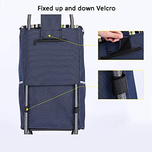 SENWEI Multifunktions-Einkaufstrolley aus Aluminium, zusammenklappbar, tragbar, robust, doppelte Seitentasche, Stauraum… – Bild 4