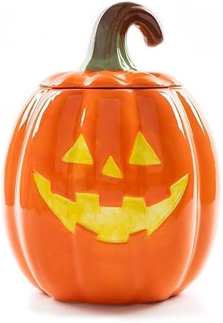 Dolomite Ceramic 10.5 x 7.9 Halloween Cookie & Candy Jar with Air...