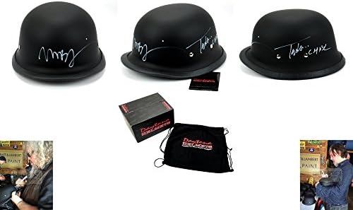 Tommy Flanagan"Chibs Telford" & Mark Boone Jr"Bobby Munson" Autographed/Signed Black Matte Daytona Authentic Biker Helmet