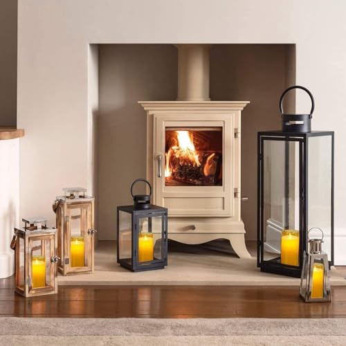Image of coku Set of 3 Flameless LED Pillar Candles with Remote, Realistic Flickering Moving Flame, Battery Operated, Smokeless Safe Decorative Candles Gift for Home, Wedding, Diwali, Christmas