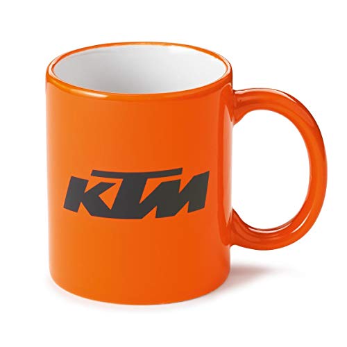 Taza de café de KTM, color naranja con logotipo