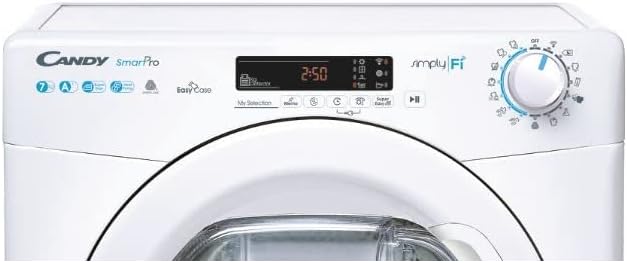 CANDY Smart CSO4H7A1DE-S Asciugatrice Slim a Pompa di Calore, 7 Kg, Wi-Fi + Bluetooth, Programma Stiro Facile, Libera Installazione, 59,6x46,5x85 cm, Bianco, CANDY Smart CSO4H7A1DE-S Asciugatrice Slim a Pompa di Calore, 7 Kg, Wi-Fi + Bluetooth, Programma Stiro Facile, Libera Installazione, 59,6x46,5x85 cm, Bianco,