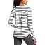 White/Dark Blue Stripe