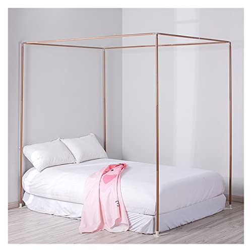 Dosel de Cama de Metal tamaño King y Ropa de Cama Doble, Soporte de mosquitera de 4 Esquinas, Soporte de Cama en Espiral Grueso, Cama Doble/Completa/Queen (tamaño: Cama de 1,8 x 2 m)