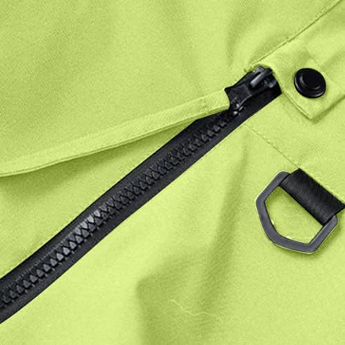 UHouse Herren Regenjacke Wasserdicht Outdoor Wanderjacke Atmungsaktiv Regen Jacke Windjacke Leichte Outdoorjacke mit Kapuze Softshelljack Funktionsjacke Kapuzenjacke Grün XL