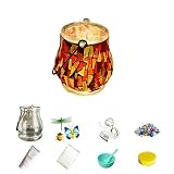Maimeili Mosaikkerzenhalter DIY Sets Buntglas Handgemachte Kerzenhalter mit Griff Teelichter Anleitung Deko für Hausbeleuchtung Geburtstag Weihnachten Ohne Kerzen