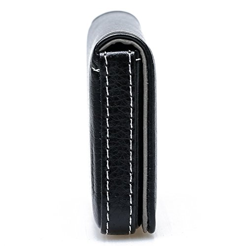 Image of RFID Blocking Wallet - Minimalist Leather Business Credit Card Holder - Black
