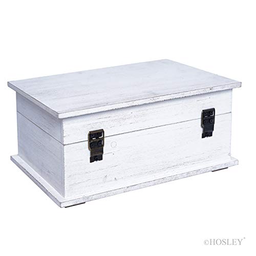 Hosley 10 Inch Long White Wooden Box. Ideal Gift For Weddings Spa Office Dorm Or Den W5 #TOP2