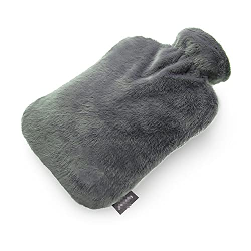 Asumui Hot Water Bottle With Faux Fur Cover Solid Color Hot Water Bag 1800Ml Hot And Cold Bottle For Hot Compress And Cold Therapy Warm (Green) #TOP2