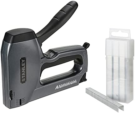 STANLEY Heavy Duty Staple Gun, Type G staples up to 14mm and Type J Brad pins up to 15mm Compatible, Aluminium Housing, 0-TR250