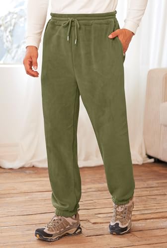 Men's Fleece Lined Sherpa Sweatpants Active Running Joggers with Pockets (S-2XL)3