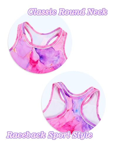 Image of Girls Swimsuits 2 Piece Summer Boyshort Bathing Suit Rash Guard Swimwear for Kids Child Beach with Sun Protection