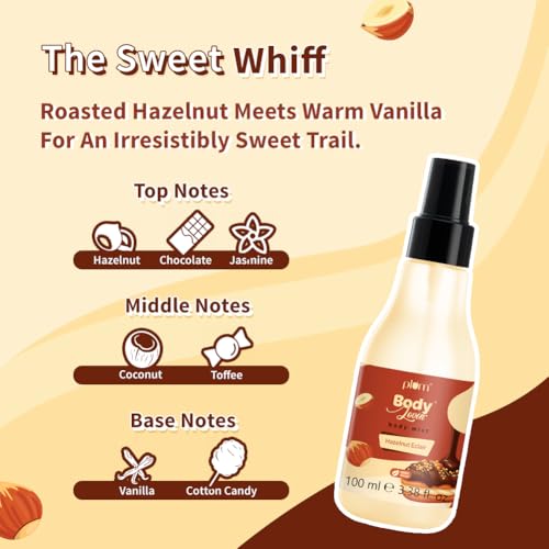 Image of Plum Bodylovin' Hazelnut Eclair Body Mist | Long Lasting Decadent Hazelnut Chocolate Fragrance | Travel-Friendly & Easy To Carry | 100ml