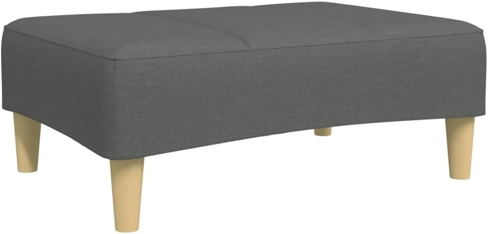 vidaXL Footstool, Sofa Stool with Plywood Frame, Footrest, Ottoman Footstool, Living Room Entryway Hallway Furniture, Dark Gray Fabric