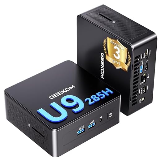 GEEKOM IT15 Mini PC, Le Mini Ordinateur IA Ultra-Puissant 15e gén., avec Intel Core Ultra 9 285H (Jusqu’à 5,4 GHz), 32 Go DDR5, SSD 2 to, NPU 13 Tops, Wi-FI 7, Windows 11 Pro – PC de Bureau Compact