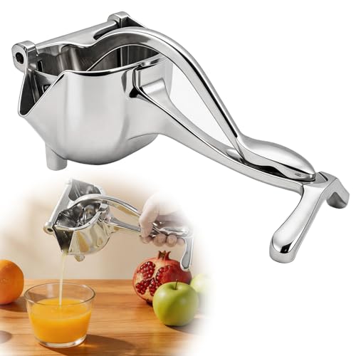 Presse Agrumes Manuel en Alliage d'Aluminium, Extracteur de Jus Silencieux avec Poignée Ergonomique, Presse-Citron et Orange pour Cuisine et Bar, Facile à Nettoyer