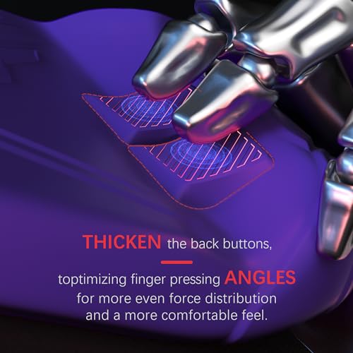 PlayVital Armor Series Ergonomic Case for Steam Deck LCD, Soft Cover Protective Silicone Protector with Back Button Enhancement Designed & Thumb Grips Caps for Steam Deck - Purple - Image 3