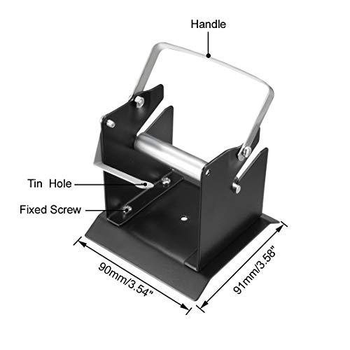 Soporte para soldador con esponja de limpieza para estación de soldadura de aire caliente uxcell 3