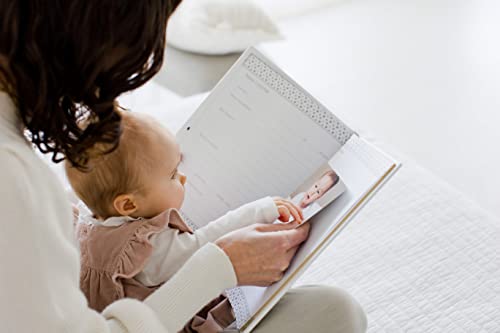 Pearhead First 5 Years Baby Memory Book, Gender-Neutral Baby Keepsake For New And Expecting Parents, Pregnancy And Milestone Journal, Black And Gold Polka Dot #TOP6