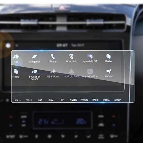 LFOTPP Glass Screen Protector for 2022+ Tucson NX4 2021 2022+ Sorento MQ4 10.25 Inch Panel Display GPS Navigation Tempered Glass Screen Protector Interior Accessories High Clarity (Media Center Touch Display Screen Protector)