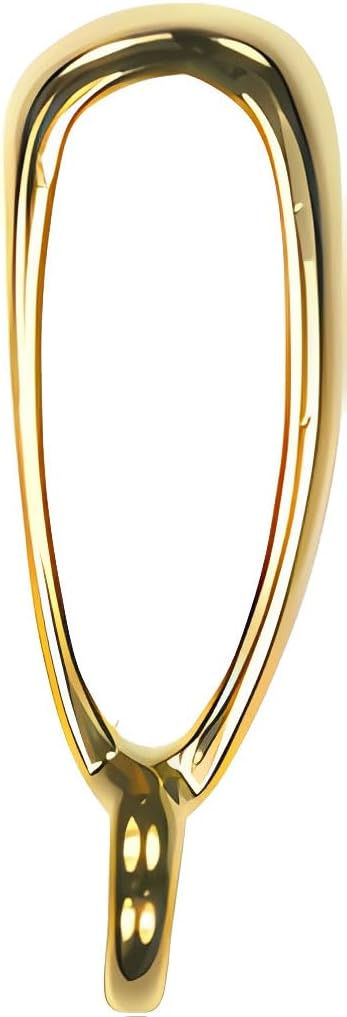 uGems Sterling Silver 12mm Pendant Bail with Closed Ring - 14K GP 1-Micron Finish - Smooth Domed Design for Thick Cords & Chains - Long-Lasting Shine - SKU: tw689-068v