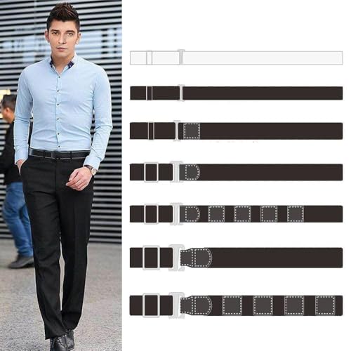 Shirt Stay Belt Non-slip Universal Elastic Shirt Fixed Holder Creative Adjustable Lock Belt For Men Women(02)4