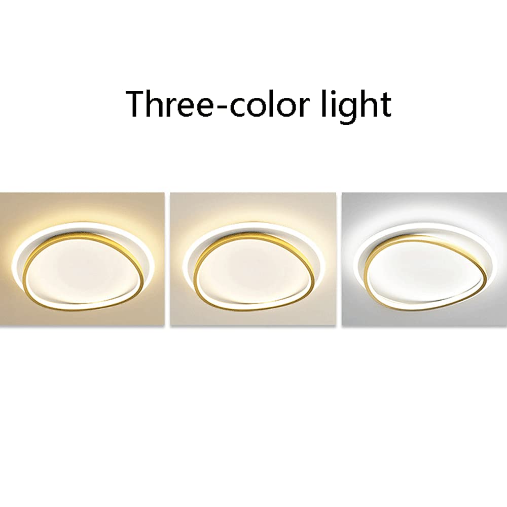ZHANGL Plafoniera rotonda personalità alla moda Piastra guida luce LED luce piatta Lampada da soffitto in alluminio incorporata Apparecchio di illuminazione per balcone a variazione di temperatura a t