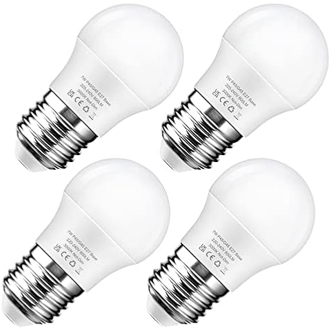 Bombillas LED TuoF G45 7W 3000K 4 paquetes Cover