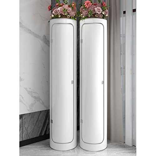 Zapatero vertical giratorio de 360° para el hogar, armario, pasillo, entrada, dormitorio, armario multifuncional para zapatos, torre (blanco, 127 cm, 8 capas)