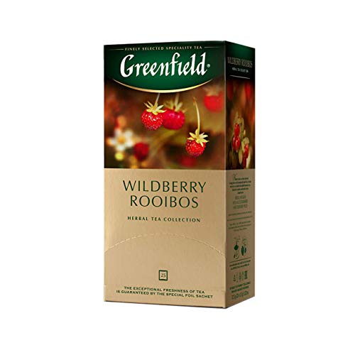 Tee Greenfield herbal WILDBERRY Rooibostee mit Erdbeer/Cranberry 25 Beutel