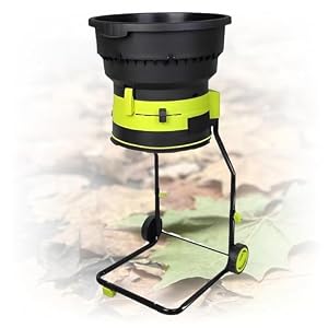 Gartenhäcksler Shredder Mulcher 8000 U/min, 54 cm Trichter für Blätter & Zweige, inklusive Laubbesen & Aufbewahrungstasche, effizientes Gartenabfallmanagement