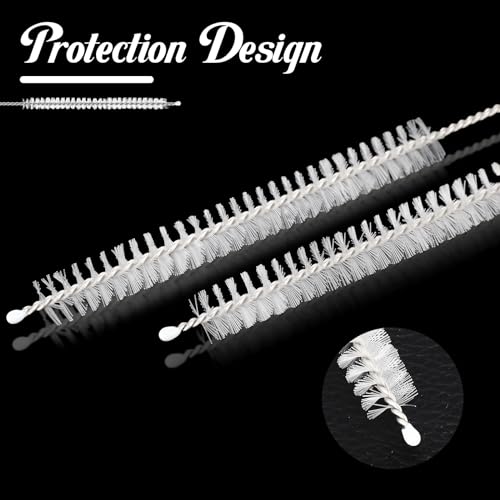 trelaco 50 pcs tracheostomy cleaning brushes trach brush nylon bristle tracheostomy brushes pipe tube cleaning brush for supplies 10mm