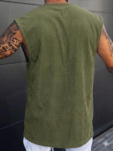 Image of RodZen Mens Polyester Tank Tops Sleeveless Round Neck T-Shirt for Gym, Running and Outdoor