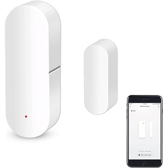 WiFi Door Sensor Intelligent Window Contact Sensor Wireless Window Door Sensor Alarm Compatible with Alexa and Google Assistant No Hub Required 1 Pack