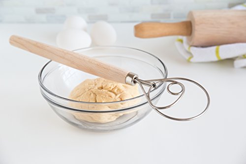 Fox Run Danish Dough Whisk, Stainless Steel/Wood #TOP6