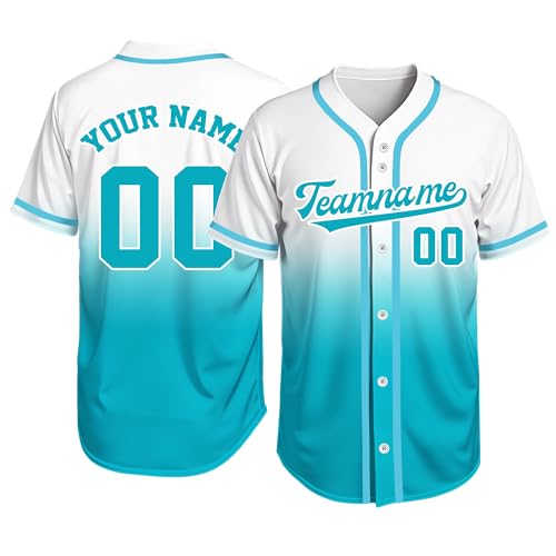 Image of Custom Baseball Jersey Personalized Stitched or Printed Name Number Baseball Shirt Sports Uniform Gifts for Men Women Youth