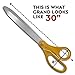 Extra Large Grand Opening Scissors – 30 Inch Gold Ceremonial Scissors for Ribbon Cutting Grand Opening Golden Shears for Special Event Giant Shears Gold for Inauguration and Ceremony