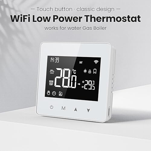 Thermostat WiFi programmable pour maison avec commande vocale et écran digital